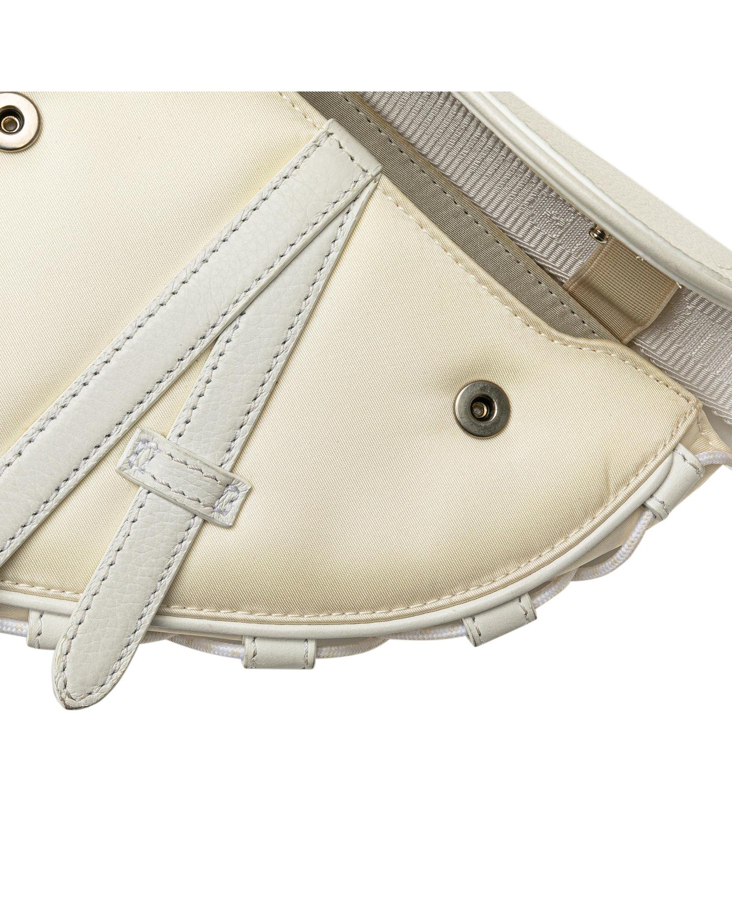 Dior Saddle Bag White Leather Crossbody