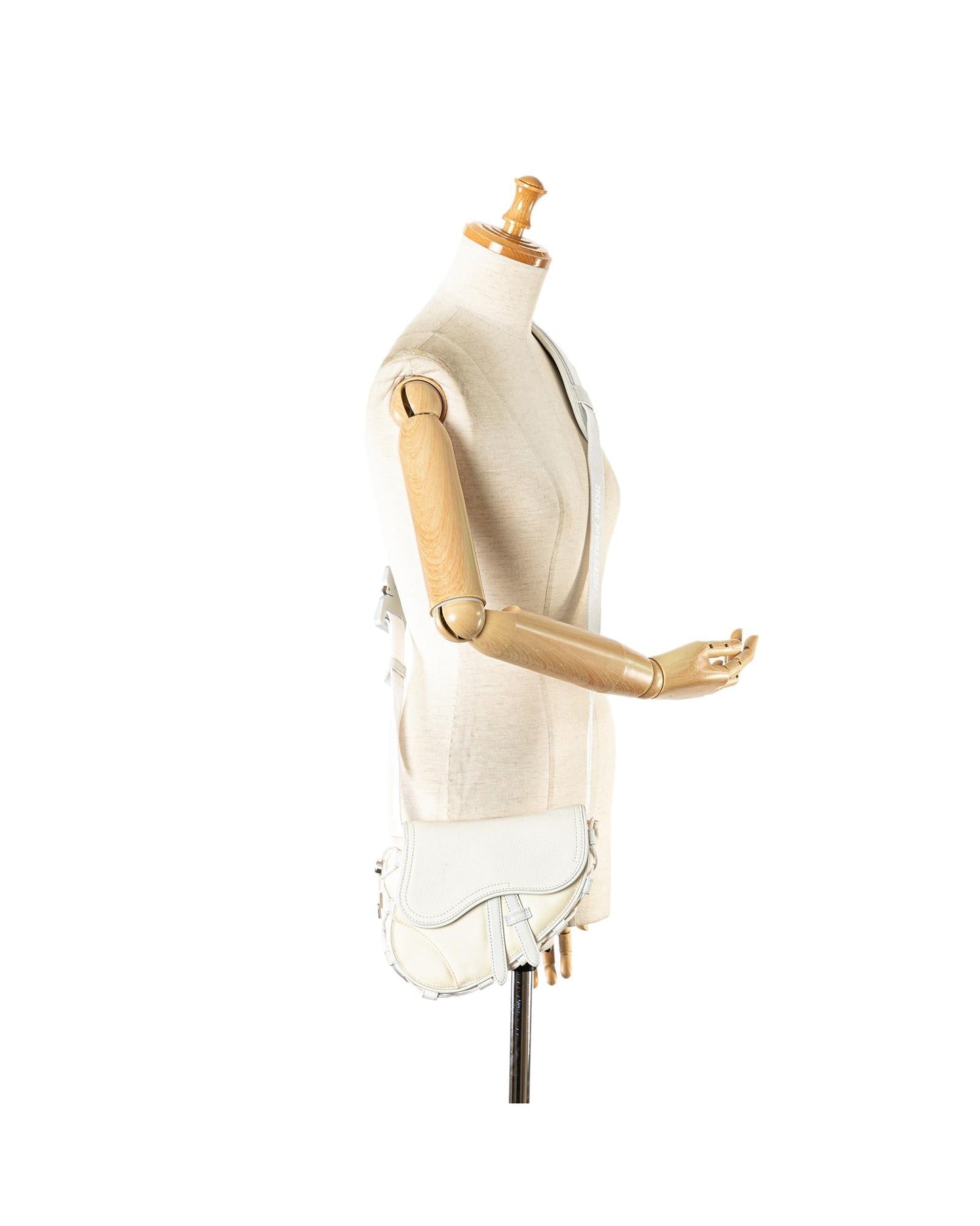 Dior Saddle Bag White Leather Crossbody
