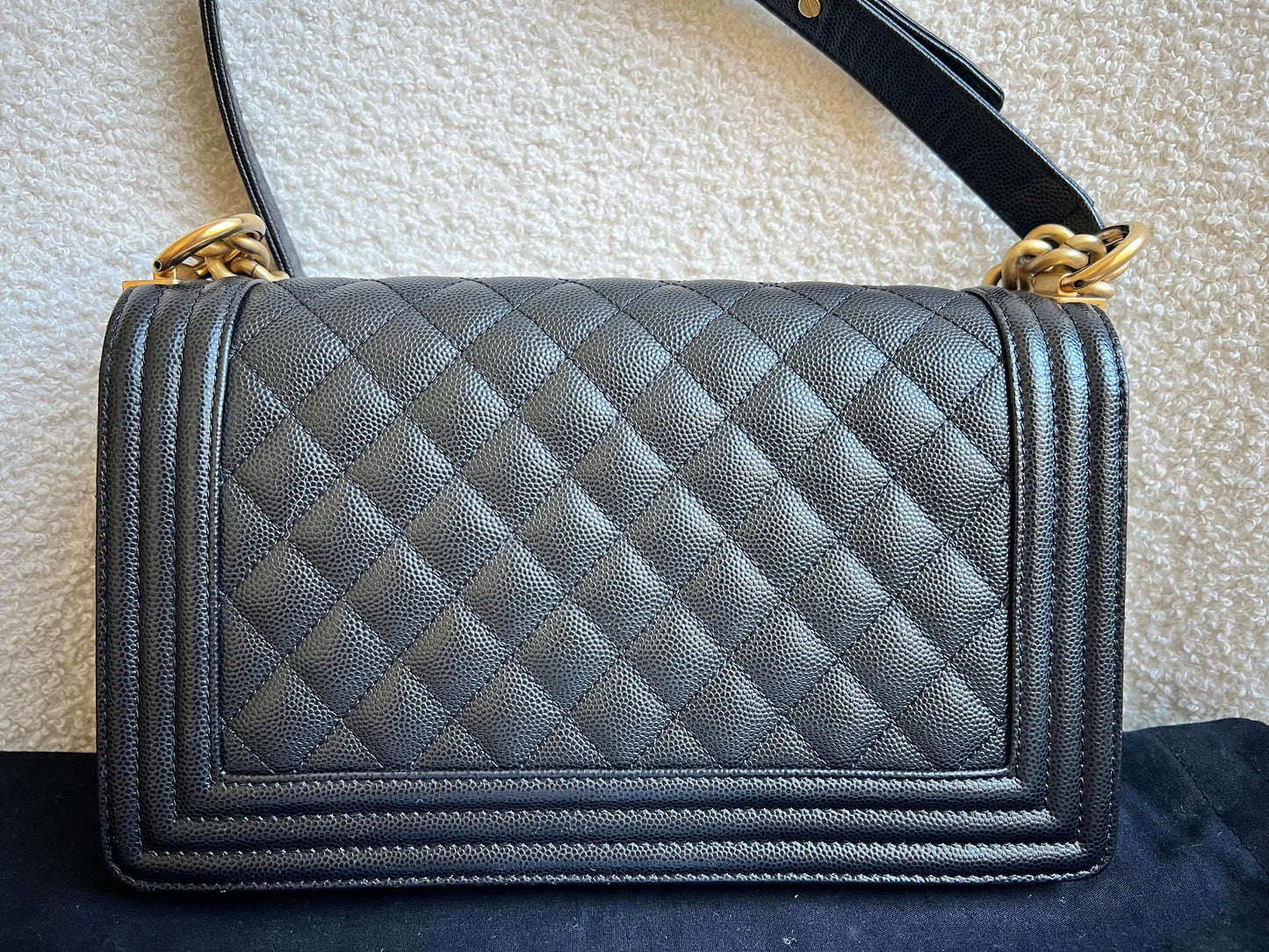 Chanel Black Caviar Medium Boy Bag (RRP £5800)