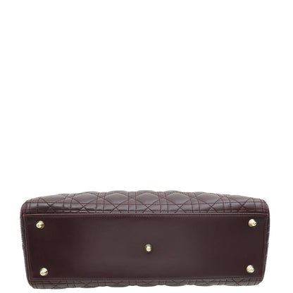 Dior Lady Dior Burgundy Handbag Style 2