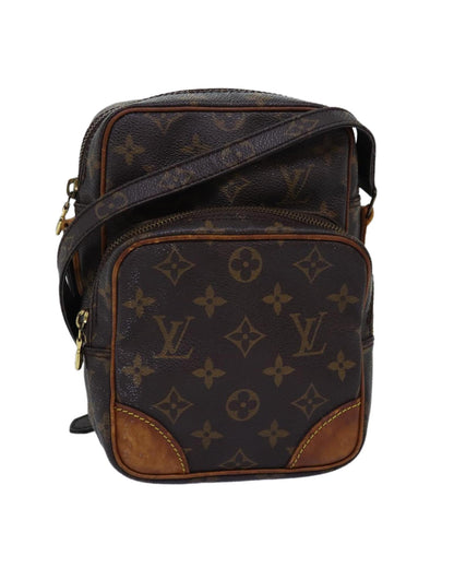 Louis Vuitton Pochette Voyage Monogram Canvas Crossbody Bag Brown