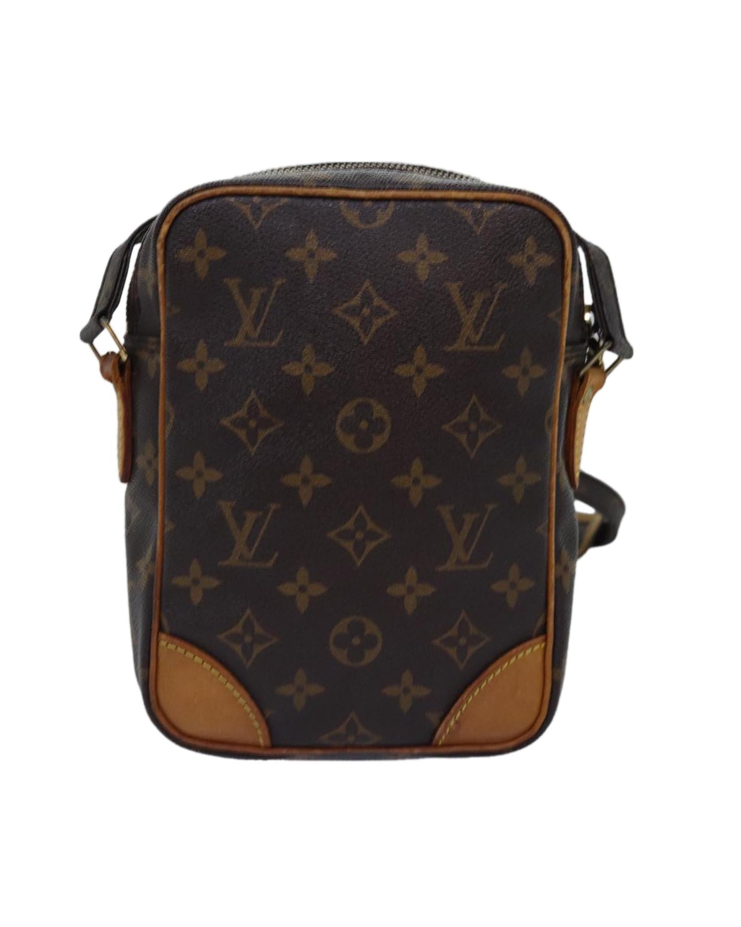 Louis Vuitton Pochette Voyage Monogram Canvas Crossbody Bag Brown