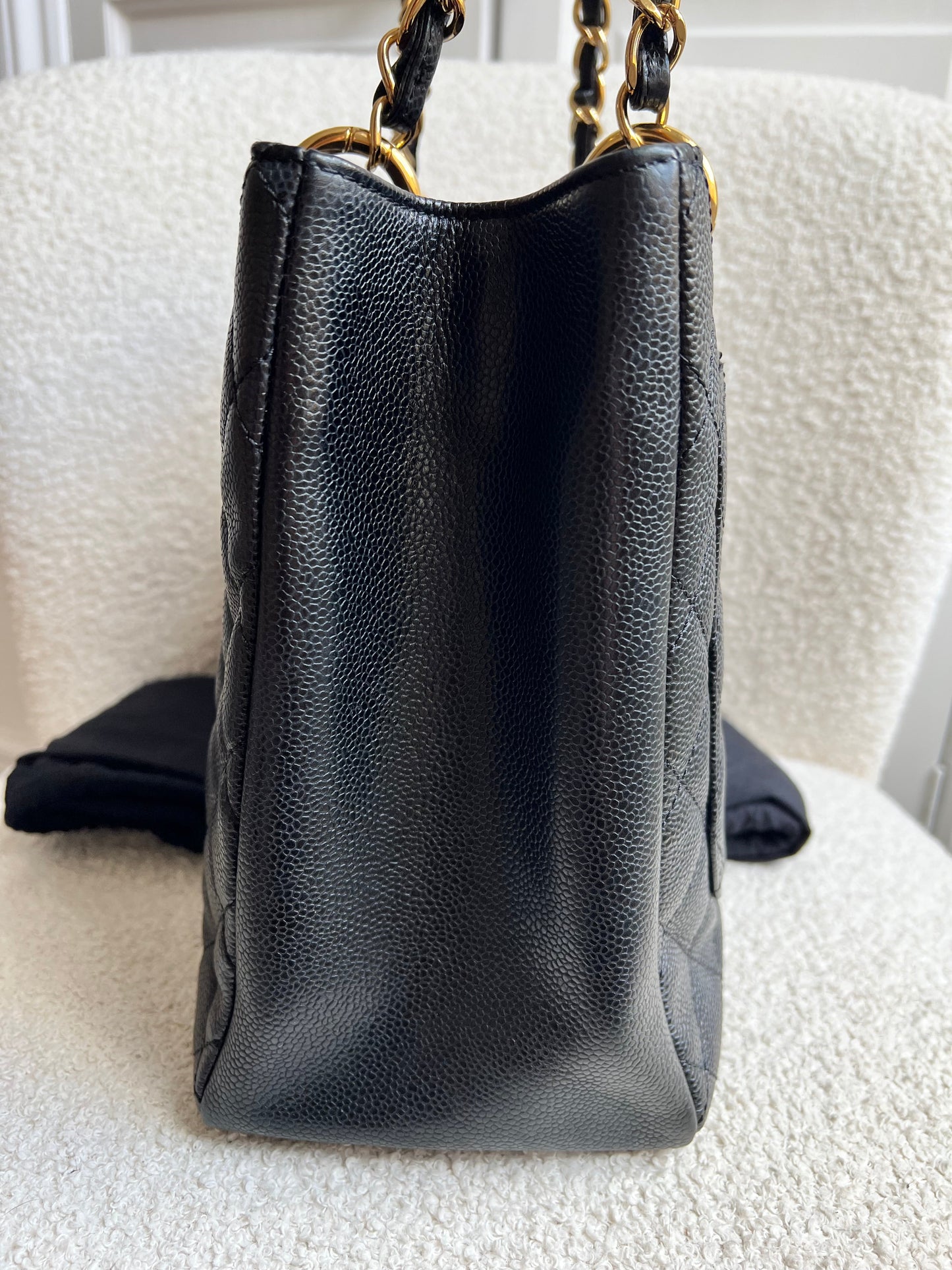 Chanel Black Caviar Grand Shopper Tote Gold Hardware (GST)