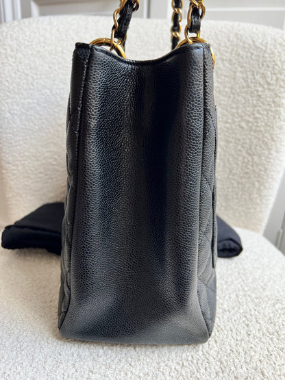 Chanel Black Caviar Grand Shopper Tote Gold Hardware (GST)