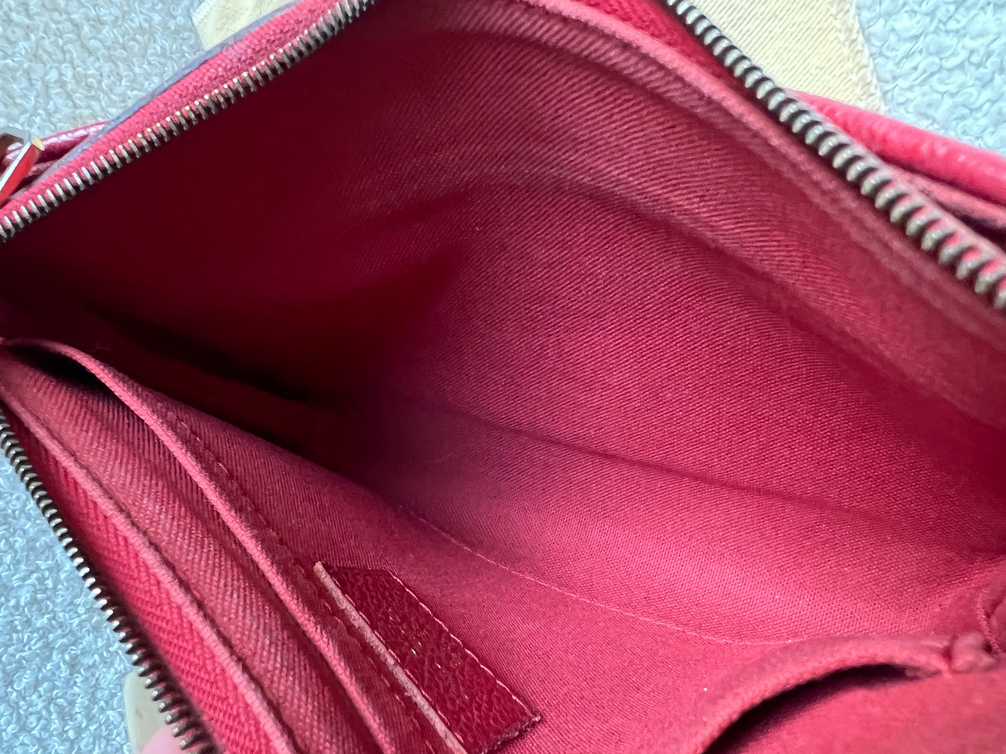 Louis Vuitton Red and Monogram Pallas Pochette