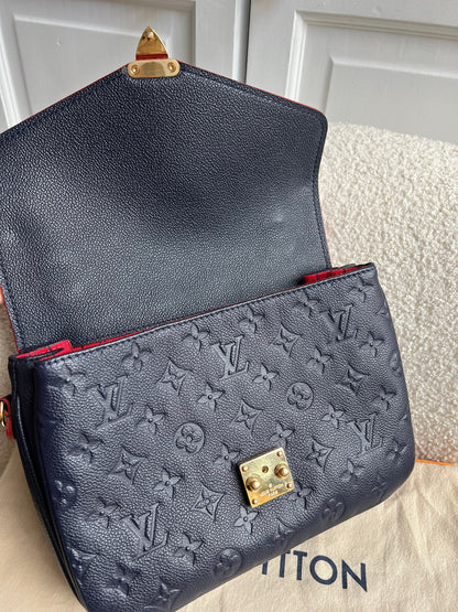 Louis Vuitton Pochette Metis Marine Rouge Empreinte (RRP £2,200)