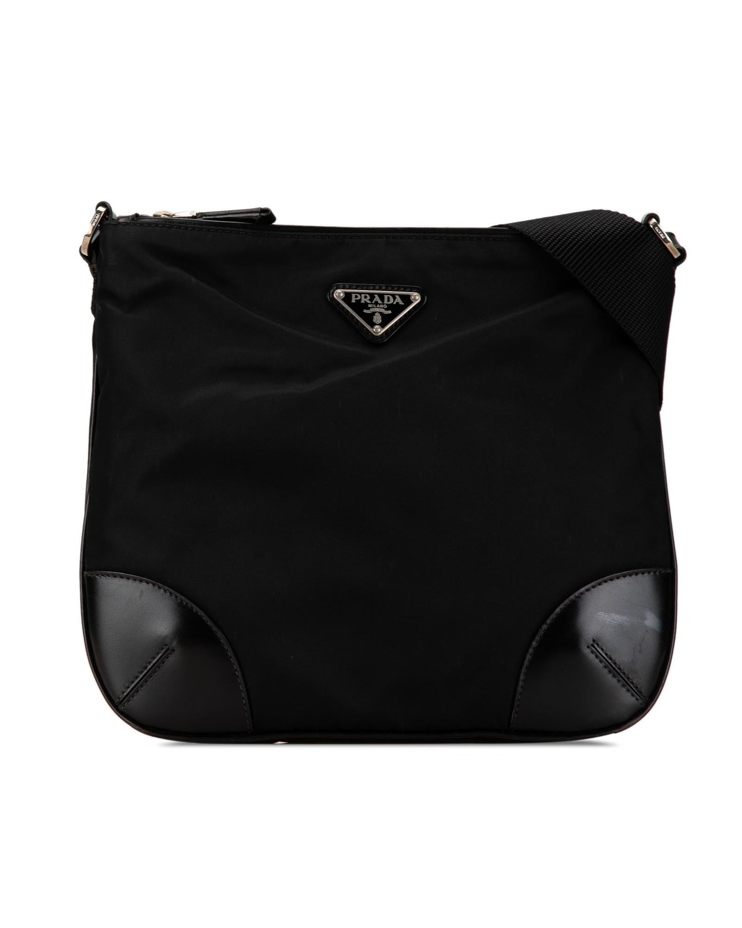 Prada Black Nylon Crossbody Tote Bag