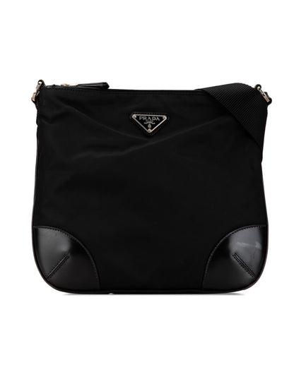 Prada Black Nylon Crossbody Tote Bag