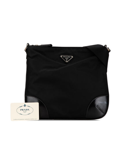 Prada Black Nylon Crossbody Tote Bag