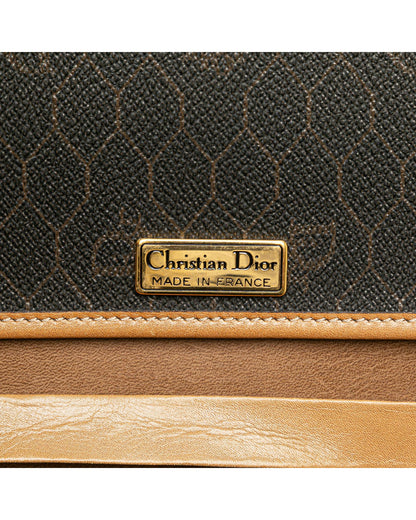 Honeycomb Chain Link Crossbody Bag with Leather Trim