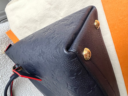 Louis Vuitton V Tote MM Navy Empreinte (RRP £2,390)