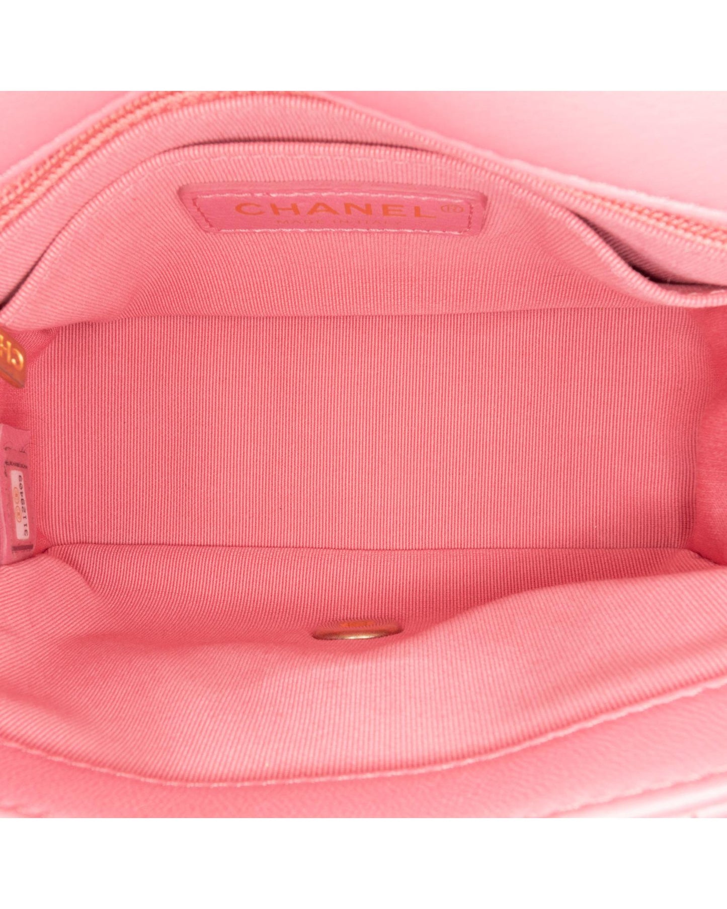 Mini Square Lambskin Pearl Flap Crossbody Bag
