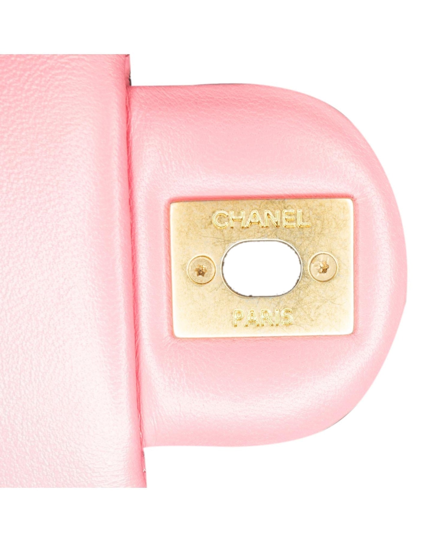 Mini Square Lambskin Pearl Flap Crossbody Bag