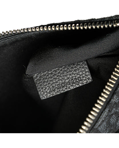 Oblique Saddle Crossbody Canvas Bag with Adjustable Strap and Magnetic Flap Closure