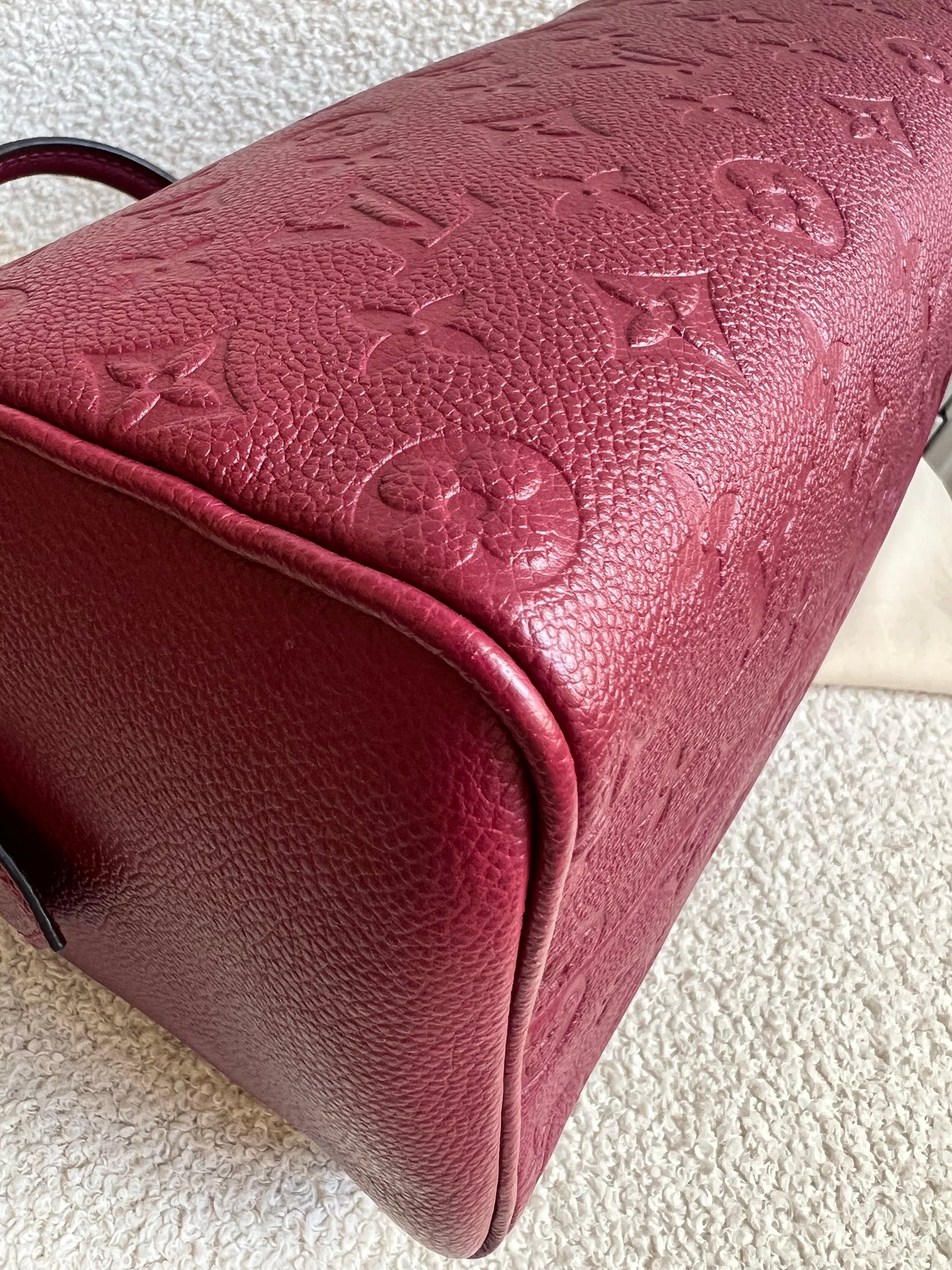 Louis Vuitton Speedy 25 Raisin Empreinte (RRP £1,840)