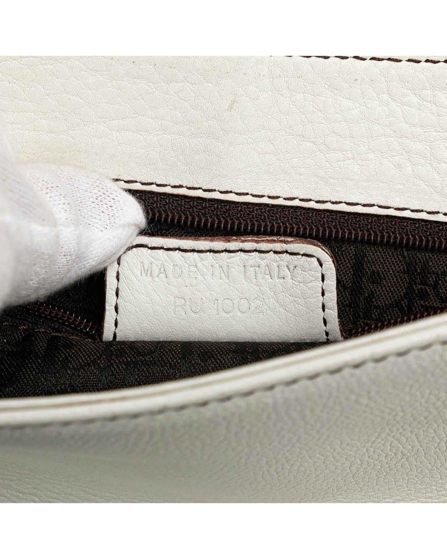 Calfskin Double Saddle Crossbody Bag with Adjustable Strap and Multiple Pockets