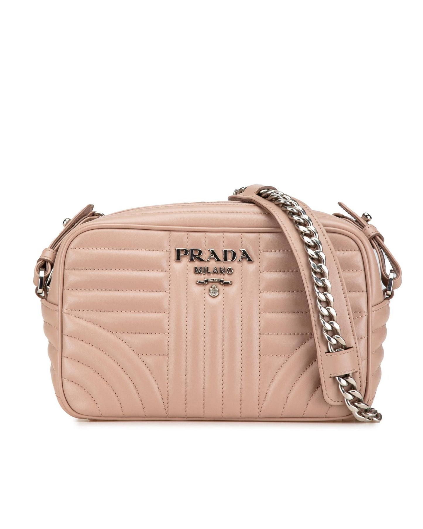 Soft Calf Leather Crossbody Bag with Chain Strap