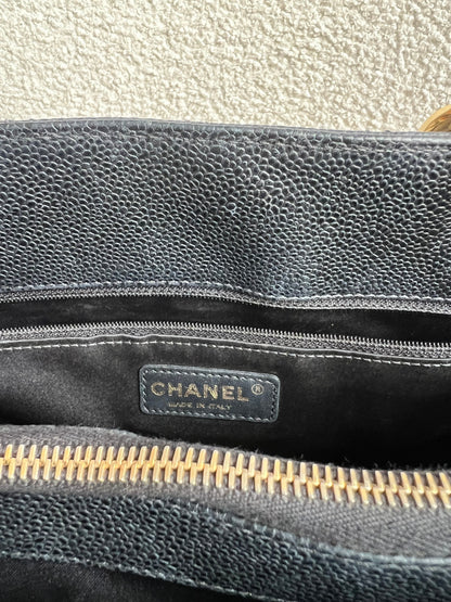Chanel Black Caviar Grand Shopper Tote Gold Hardware (GST)