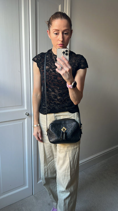 Louis Vuitton Saintonge Black Empreinte