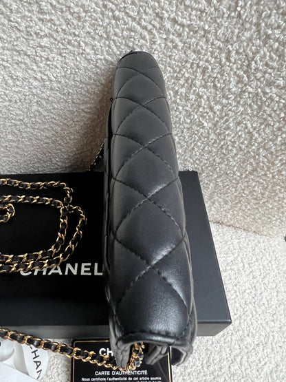 Chanel Wallet on Chain in Black Lambskin Gold Hardware (RRP £2,930)