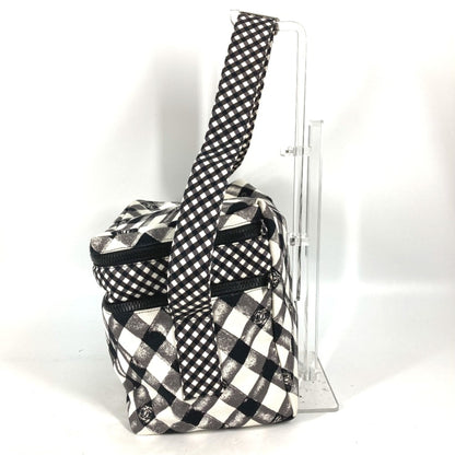 Gingham Crossbody Bag Black and White