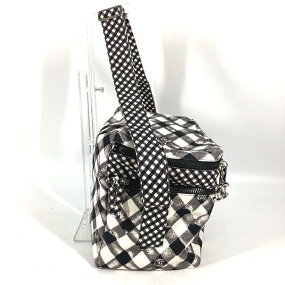 Gingham Crossbody Bag Black and White