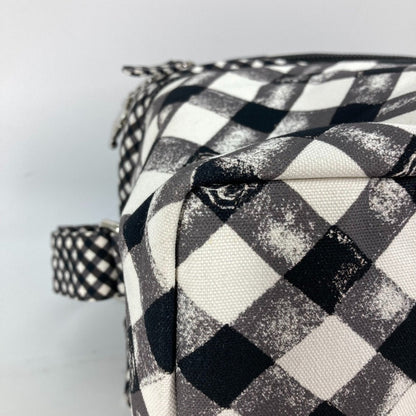 Gingham Crossbody Bag Black and White