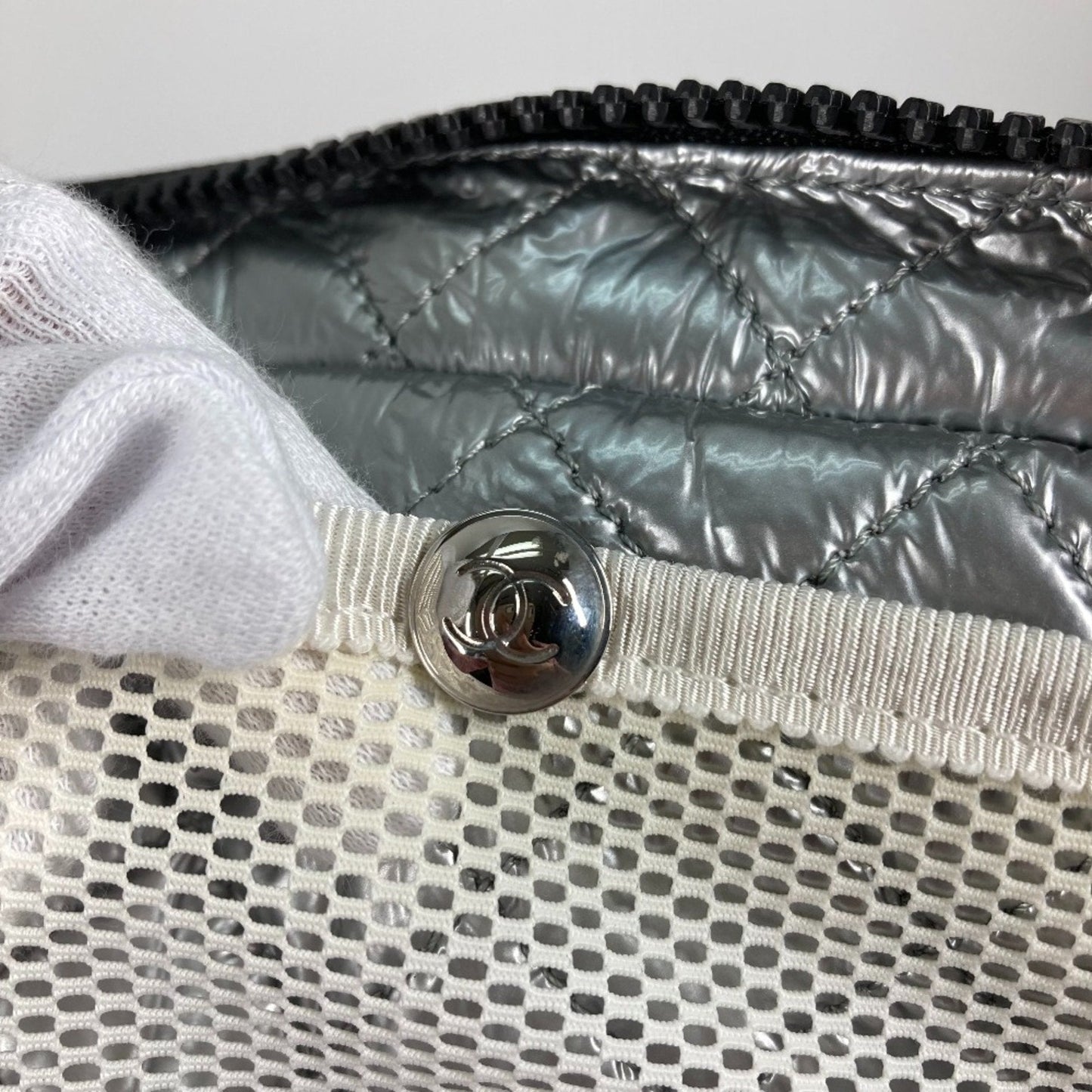 Gingham Crossbody Bag Black and White