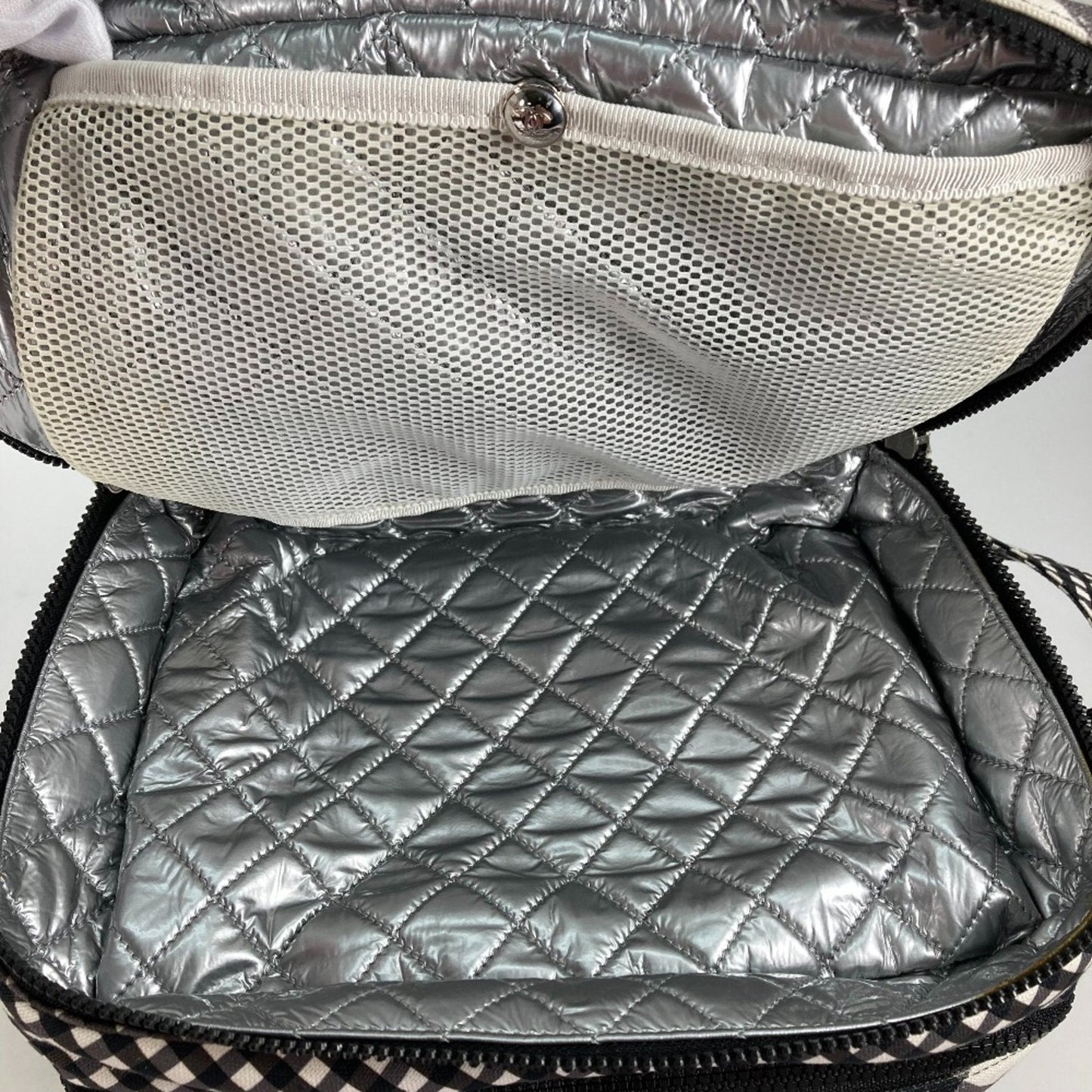 Gingham Crossbody Bag Black and White