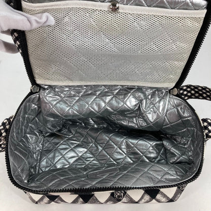 Gingham Crossbody Bag Black and White