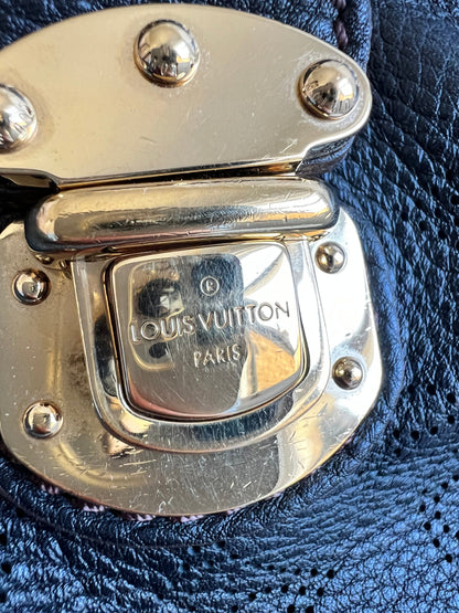 Louis Vuitton Black Monogram Mahina Leather Shoulder Bag