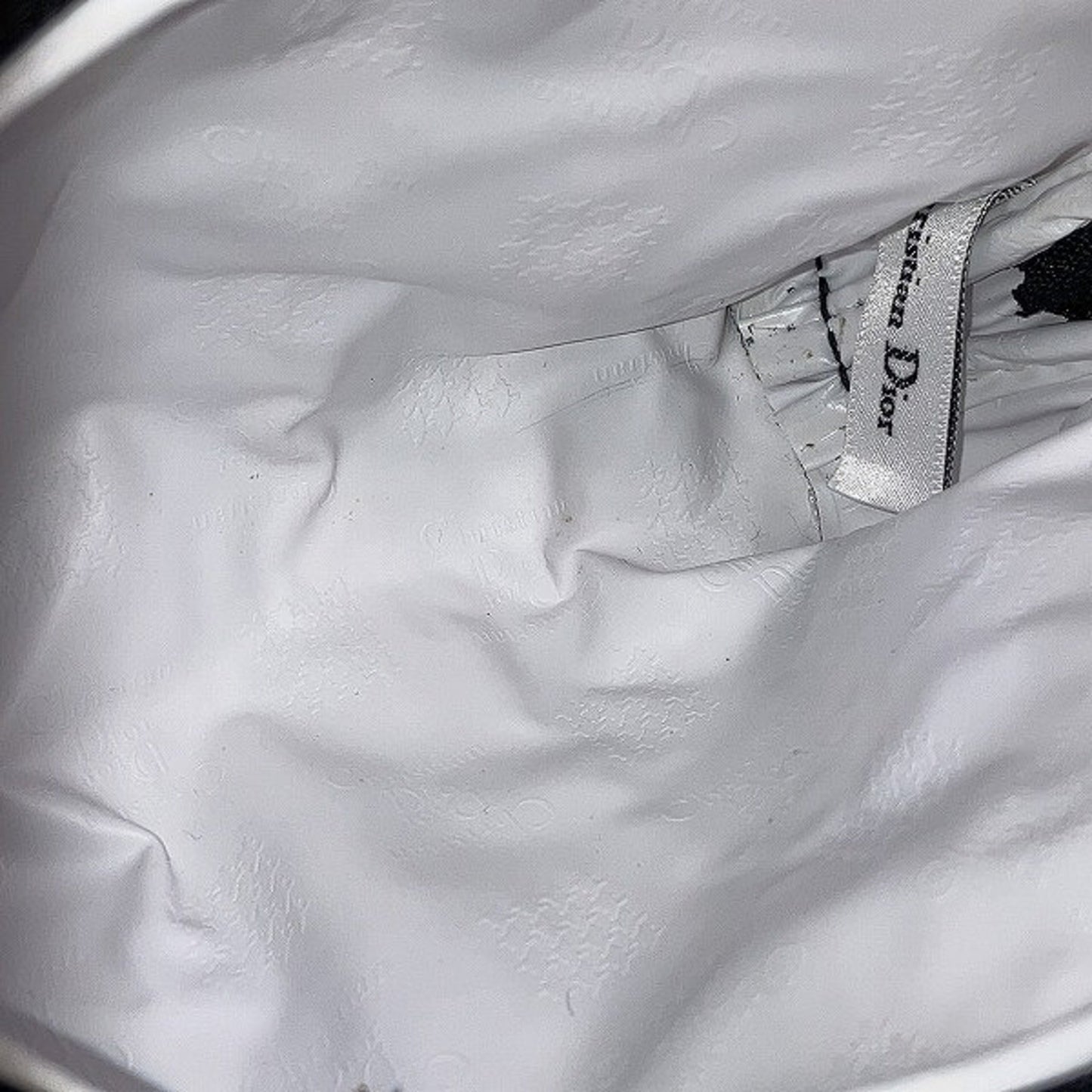Synthetic Material Crossbody Bag with Slightly Stained Interior and Minor Scratches