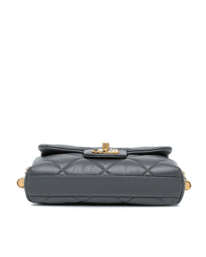 Mini Quilted Lambskin Crossbody Bag with Chain Straps and CC Turn-Lock