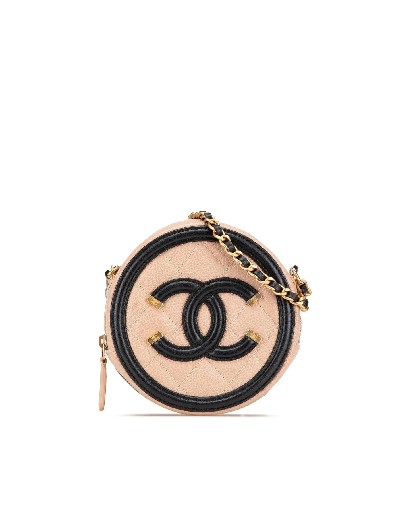 Caviar Quilted Leather Crossbody Bag with Chain Strap