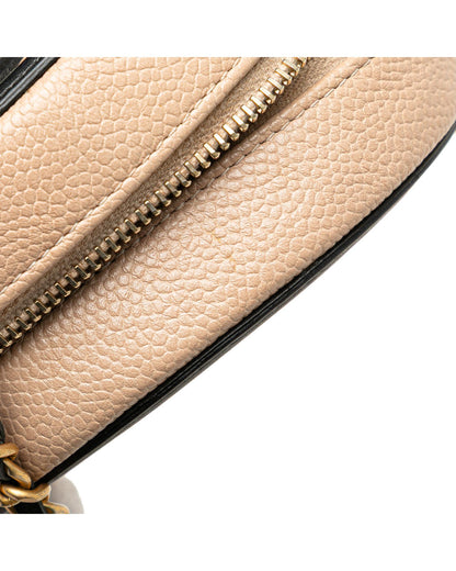 Caviar Quilted Leather Crossbody Bag with Chain Strap