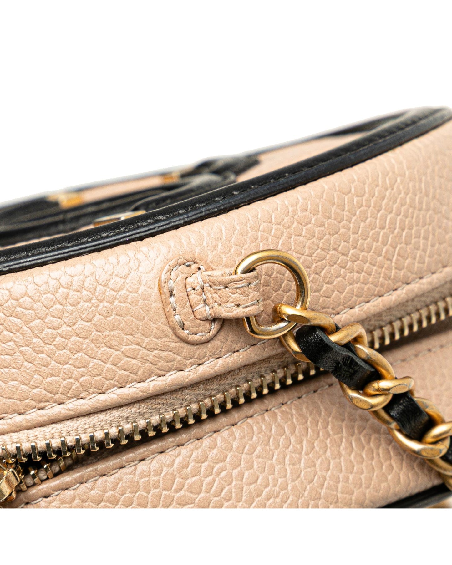 Caviar Quilted Leather Crossbody Bag with Chain Strap