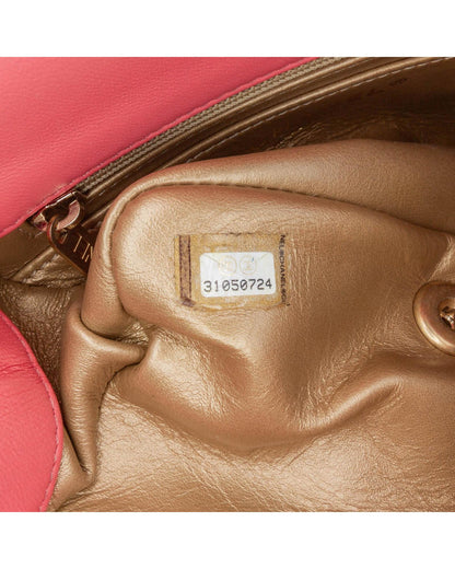 Mini Square Classic Lambskin Pearl Crush Flap Crossbody Bag