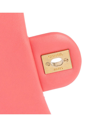 Mini Square Classic Lambskin Pearl Crush Flap Crossbody Bag