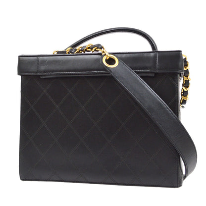 Chanel Black Calfskin 2way Shoulder Handbag