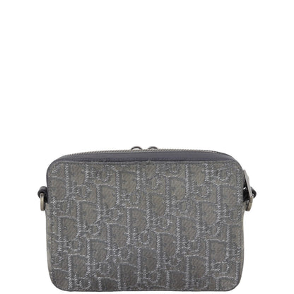 Dior Double Zip Pouch with Strap Oblique