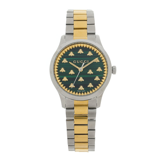 Stainless Steel Malachite 32mm G-Timeless Bee Quartz Watch