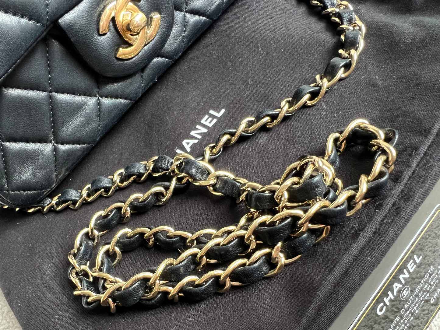 Chanel Mini Rectangular Classic Flap in Black Lambskin (RRP £4,390)