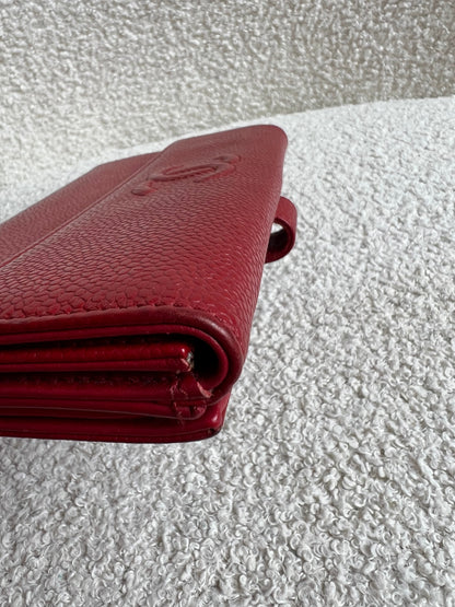 Chanel Red Caviar Timeless Large Flap Wallet