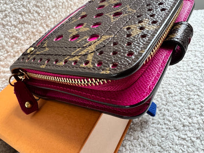 Louis Vuitton Perforated Monogram Fuchsia Compact Wallet