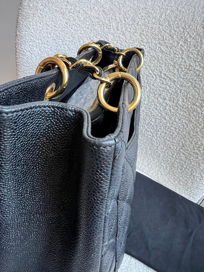 Chanel Black Caviar Grand Shopper Tote Gold Hardware (GST)