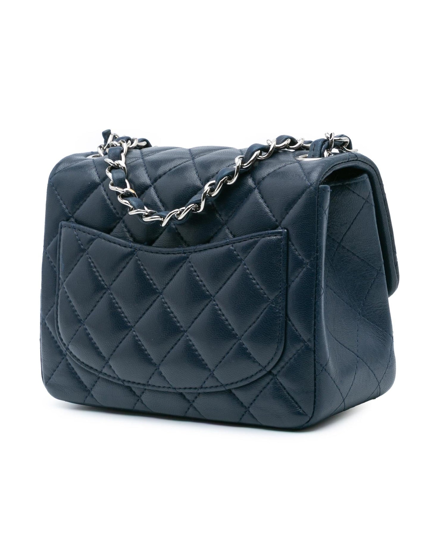 Mini Square Classic Lambskin Single Flap Crossbody Bag