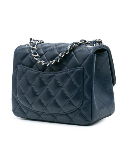 Mini Square Classic Lambskin Single Flap Crossbody Bag