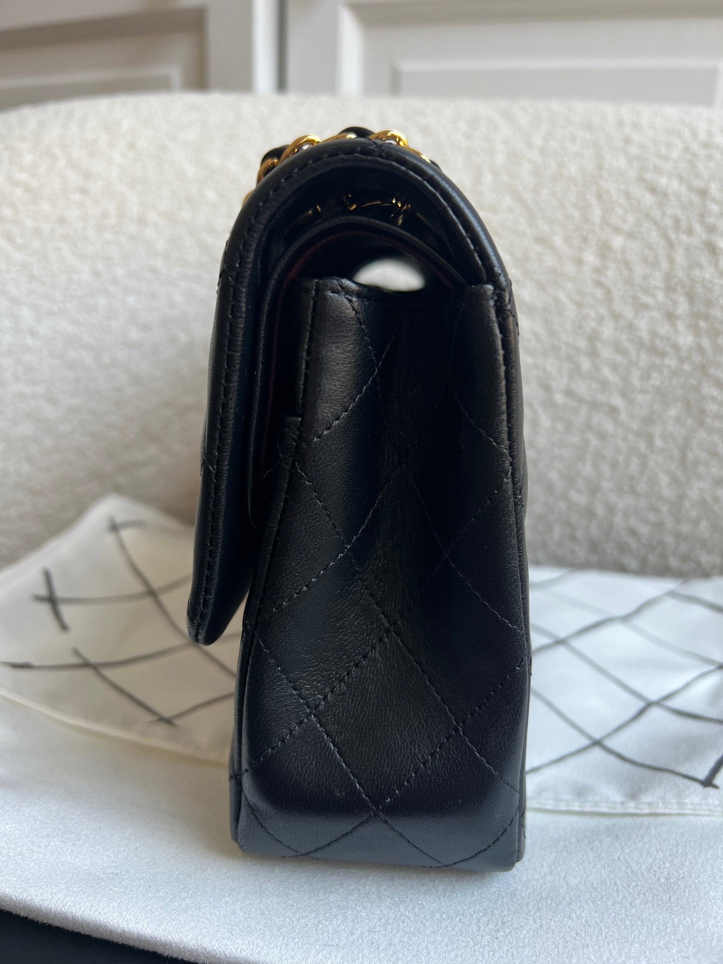 Chanel Medium Classic Flap in Black Lambskin Gold hardware (RRP £9090)
