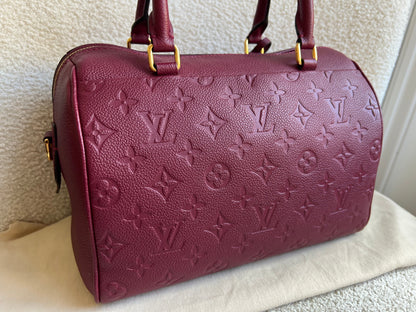 Louis Vuitton Speedy 25 Raisin Empreinte (RRP £1,840)