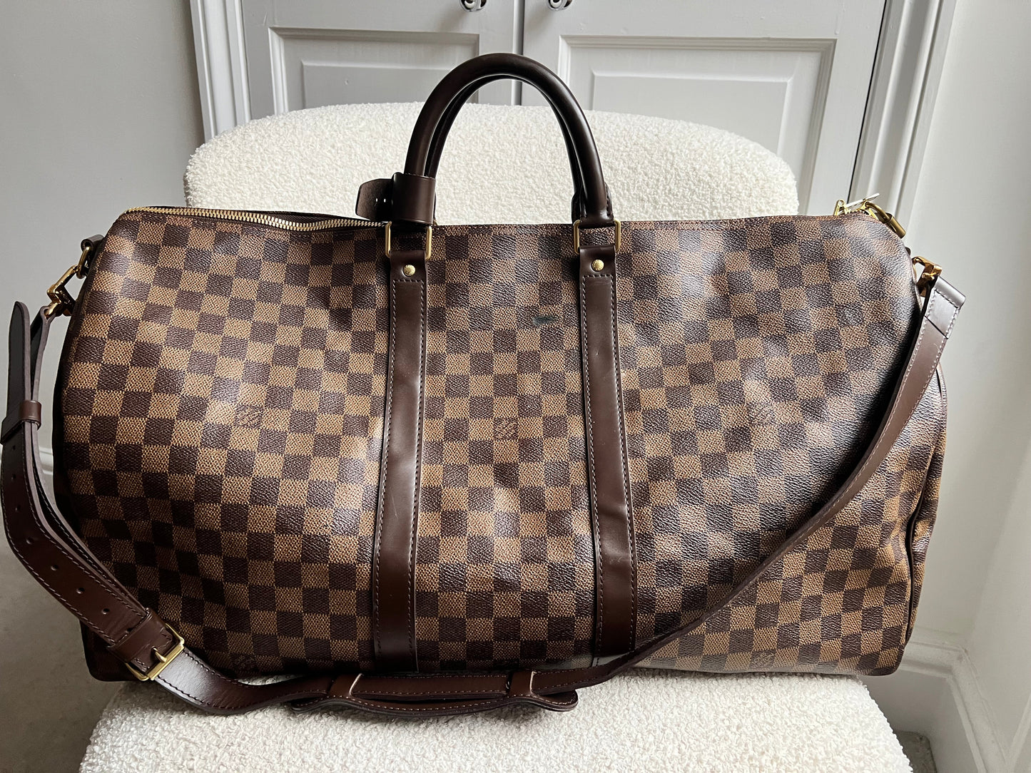 Louis Vuitton Keepall Bandouliere 55 Damier Ebene (RRP £2,020)